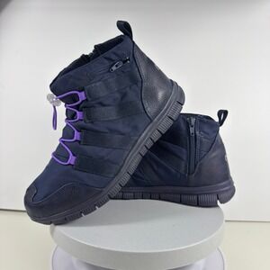 Tony Little Designs Fit Body Boots Women 9.5 Navy‎ Bungee Zip Comfort